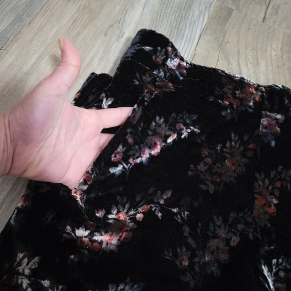 Zara Velvet like pants high rise size small - Picture 5 of 12